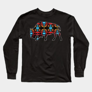 Bison Pattern - 7 Long Sleeve T-Shirt